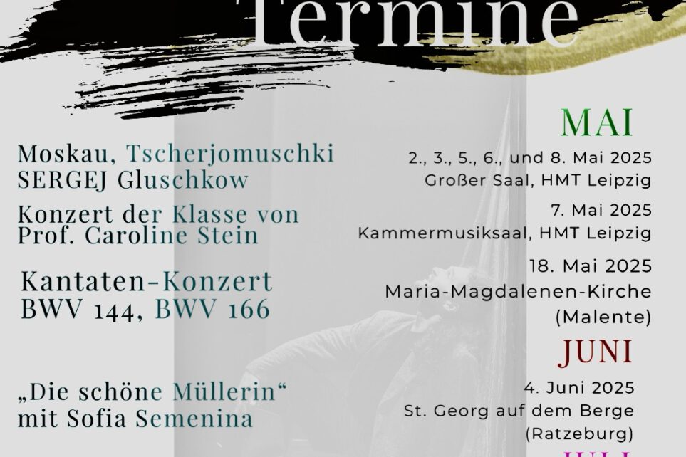 Kommende Termine – Mai bis Juli 2025